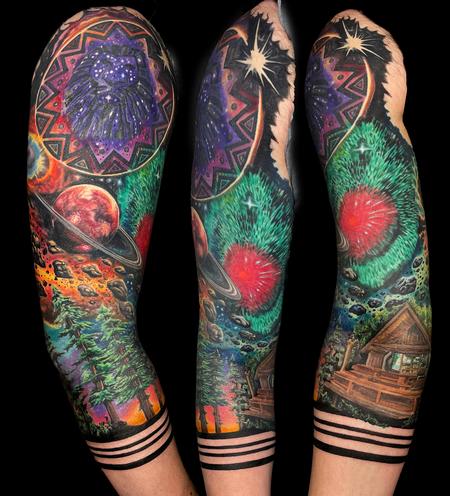 H. Adams - Outer space tattoo sleeve